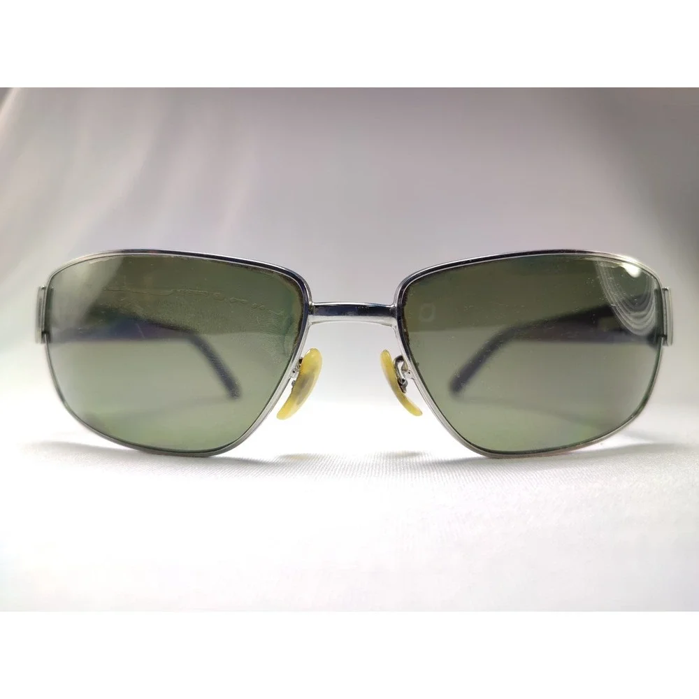 Ray-Ban RB3189 Leather II 004/9A 61mm Silver Metal Wrap Frames Only Italy